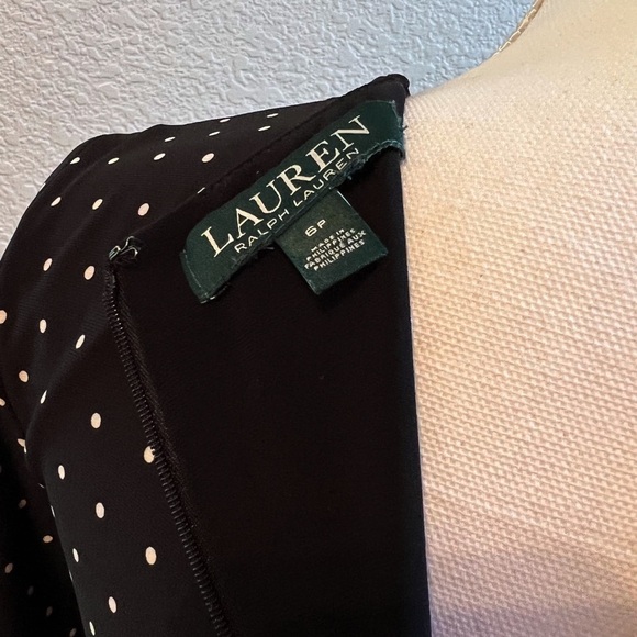 Ralph Lauren Polkadot fit and flare dress Size 6P - Picture 5 of 6